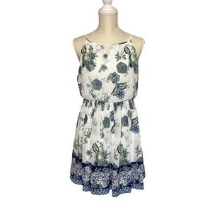 Blue Rain Francesca’s Lined Floral Print Dress Size Small NWT